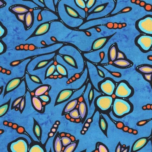 JT Ojibway Florals - Blue