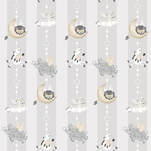 Moonlit Dreams Minky - Animal Stripe