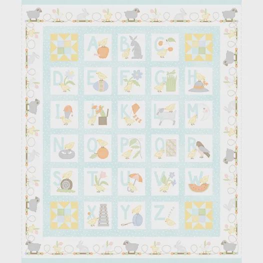 Little Chicks Flan MASF10560-Q - Aqua Panel