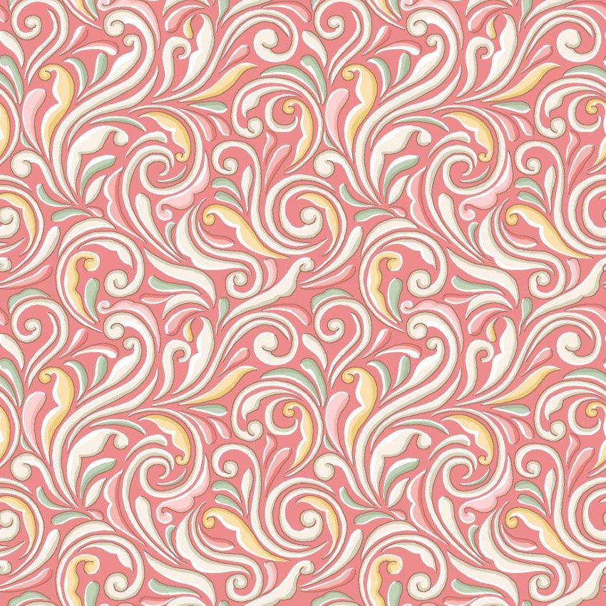 Regal Rose Scroll - Pink