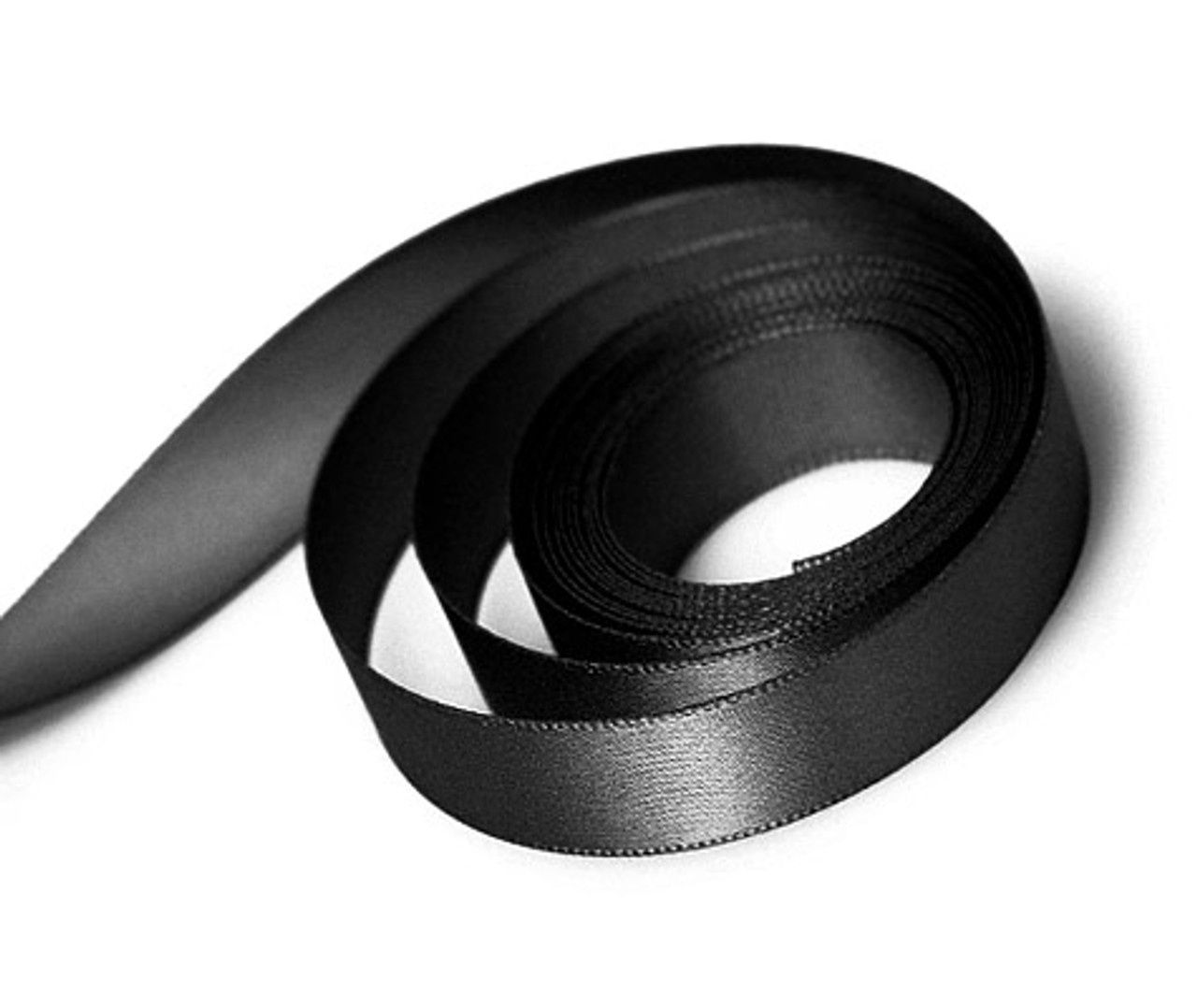 Black 5/8 Single Face Ribbon