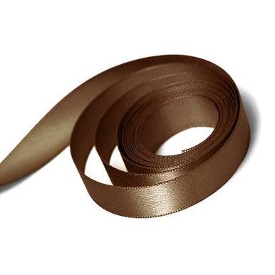 Brown 5/8 single face ribbon