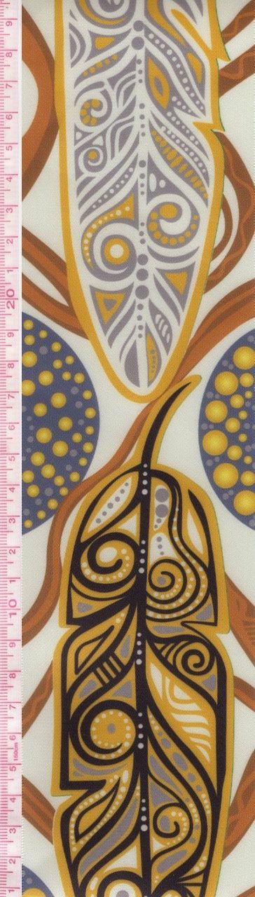 Ivory 3” Feathers Ribbon