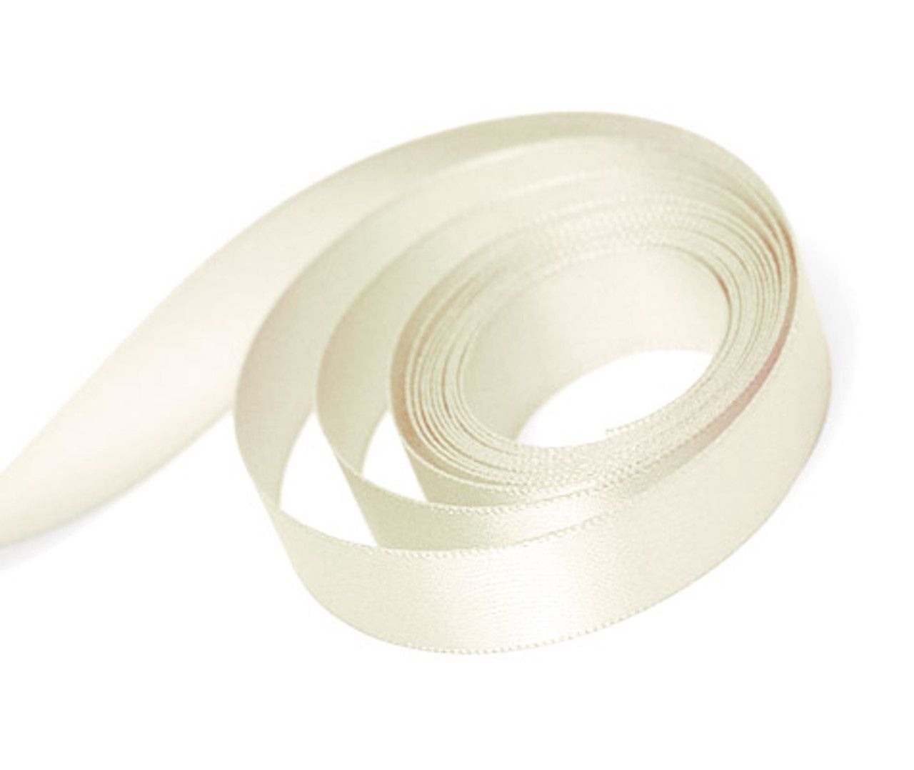 Ivory 5/8 Single Face Ribbon