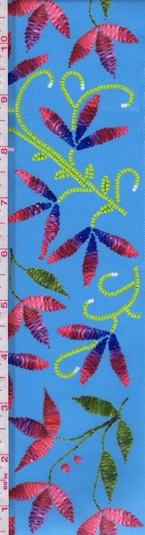 Turquoise 3” Prairie Petals Ribbon