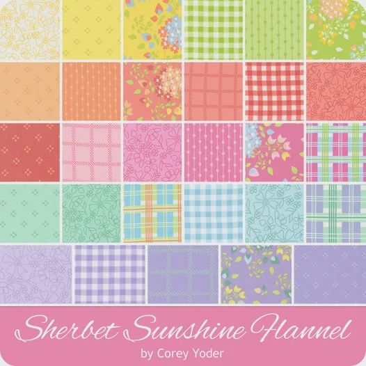 Sherbet Sunshine Flannel - Fat 1/4 Bundle