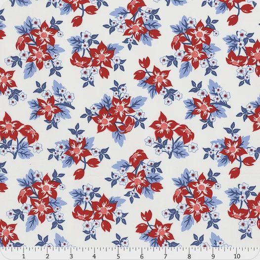 Star Spangled - Patriotic - Red/Flowers