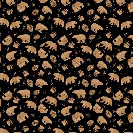 Crafted Cabin - Wood Stencil Toss - Black