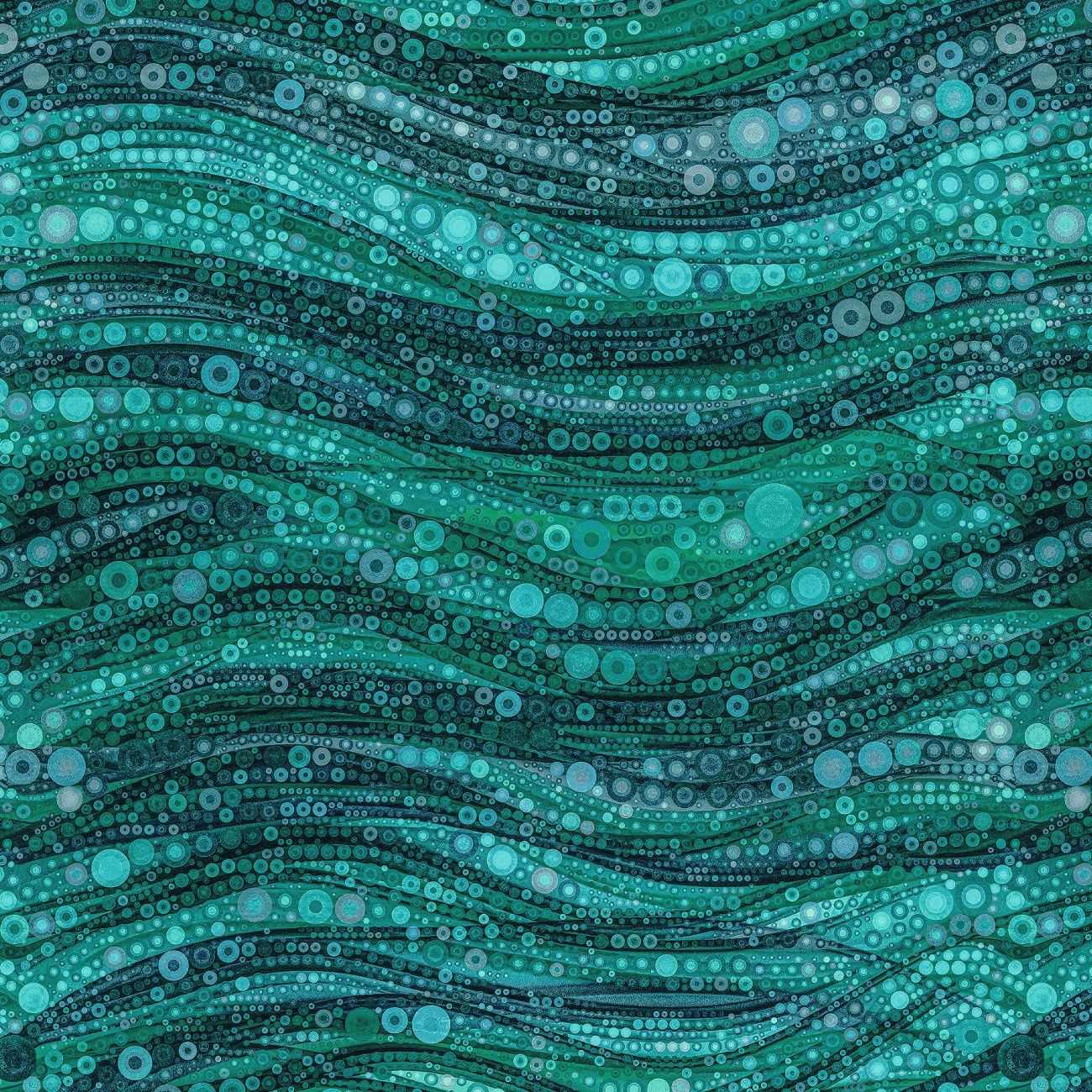 Gigi In The Garden - Abstract Circles - Teal