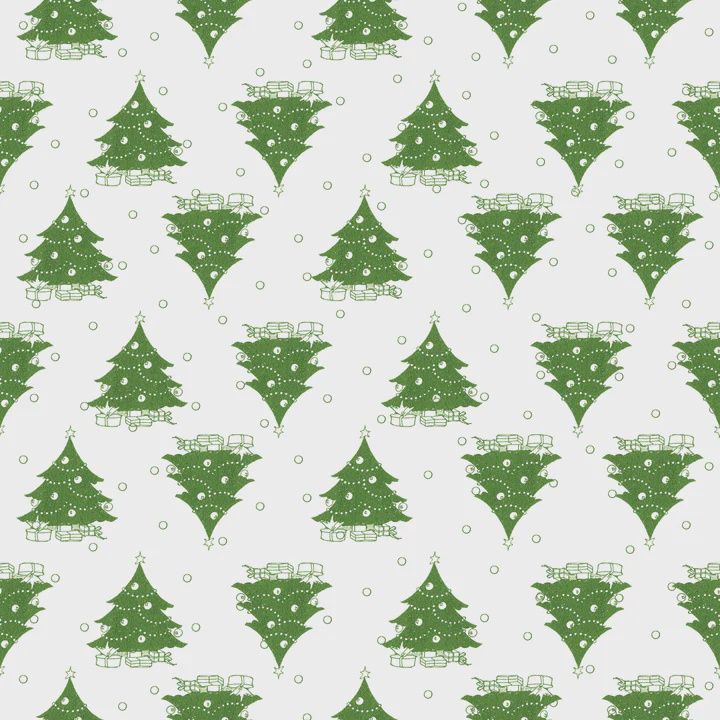 Classic Christmas- green trees