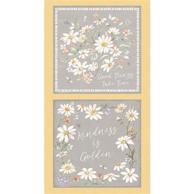 Daisy Field 4392 68 - Gold - Panel