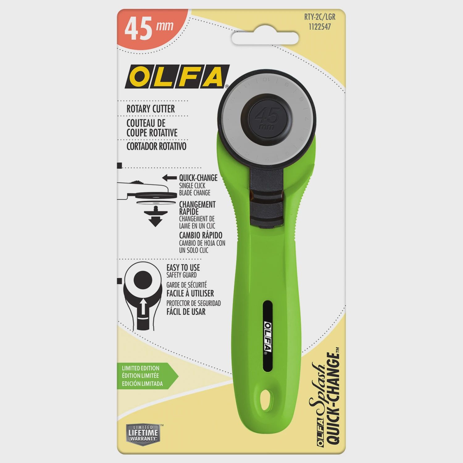 45mm Splash Rotary Cutter - lime