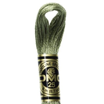 Embroidery Floss Medium Green Gray- 3052