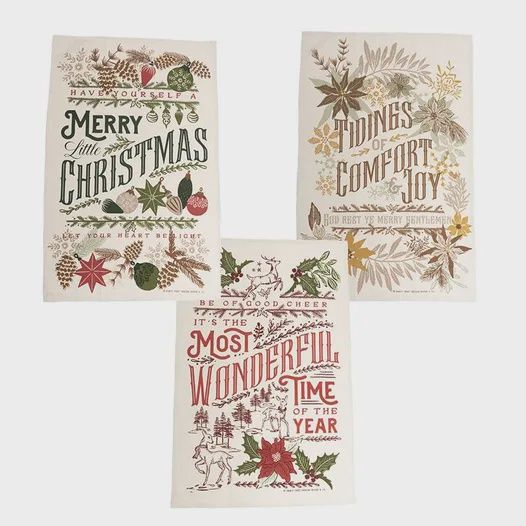 Old World Yuletide - Tea Towel