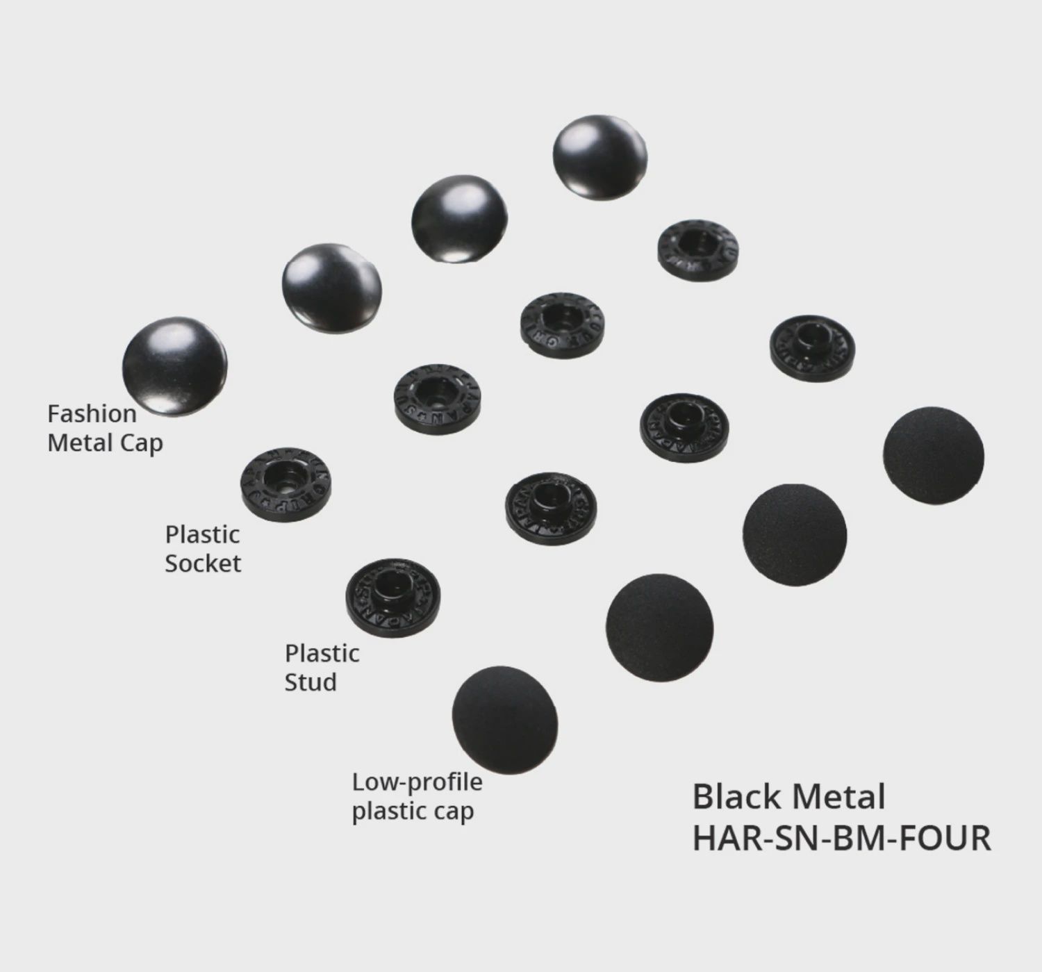 Snaps, Tool Free - Black