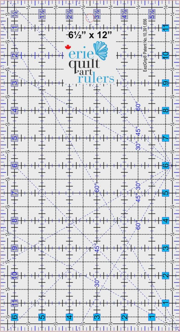 6.5 x 12 non slip quilting ruler