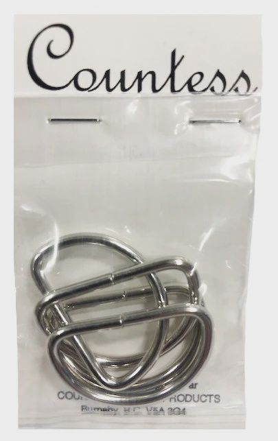 D-rings- 1 inch silver