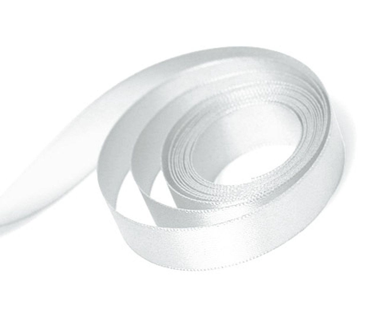 White 7/8 Single Face Ribbon