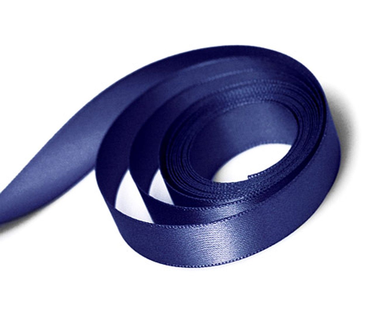 Navy 7/8 Single Face Ribbon