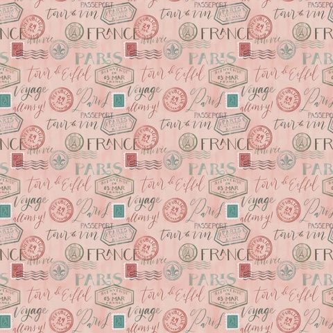 Fleurs And Flutter - passport stamps - pink