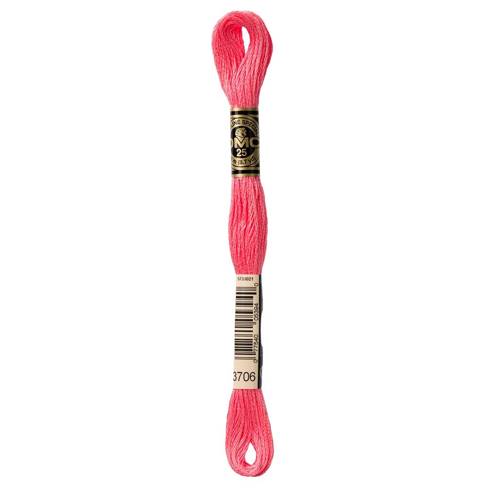 Embroidery Floss- 3706 Medium Melon Pink