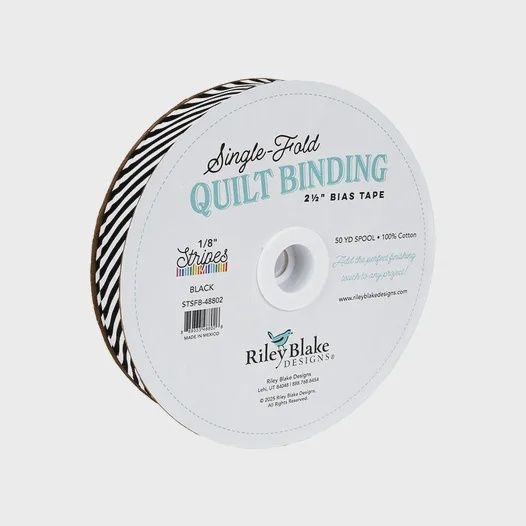 Quilt Binding - Black/White Stripes
