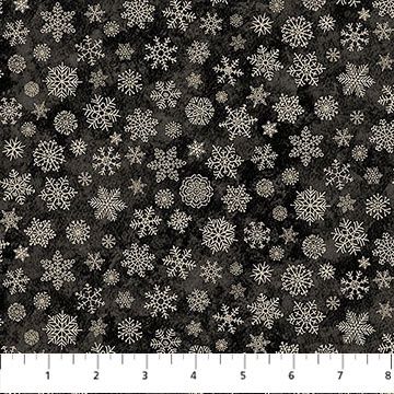 Winter Woodland - Black Snowflakes