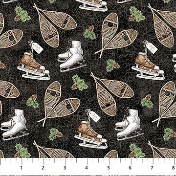 Winter Woodland - Black Multi