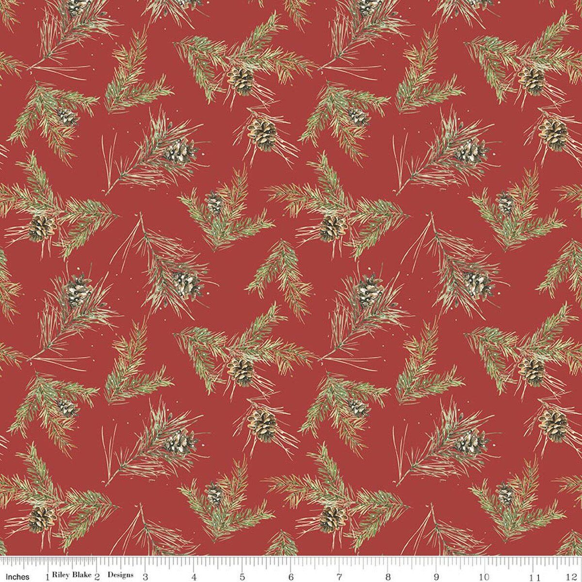 Holiday Spirit - pine cones red