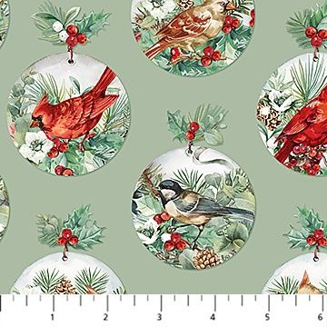 Home for Christmas green multi DP28926-72