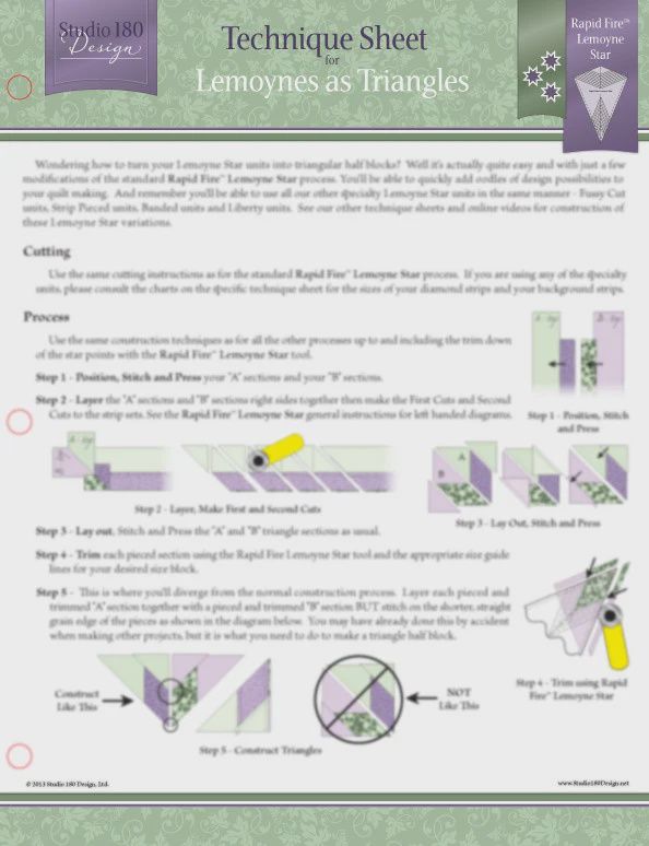 Lemoynes as Triangles- Technique Sheet