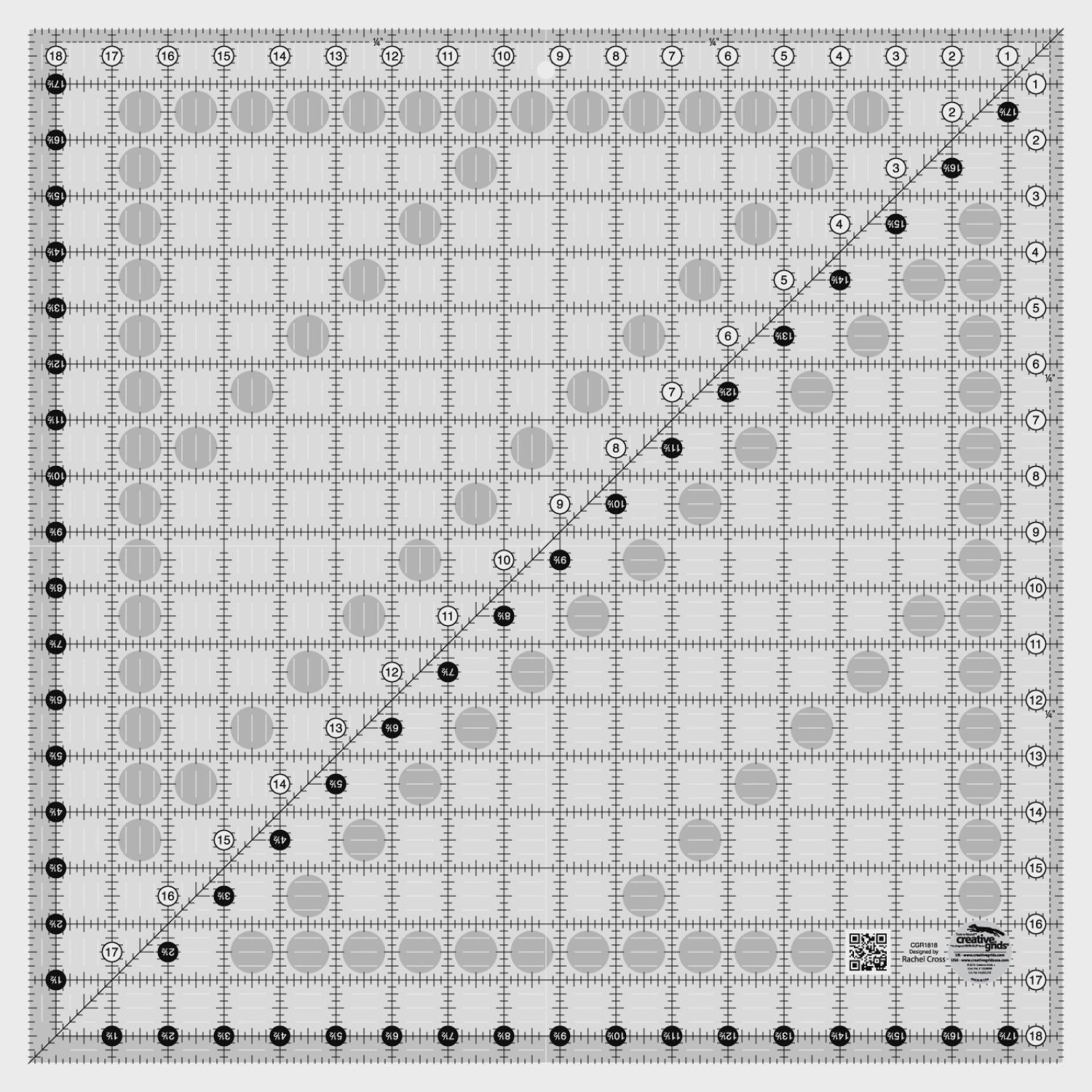 ruler 18.5 x 18.5 creative grids