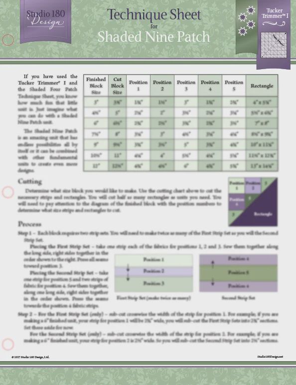 Shaded Nine Patch- Technique Sheet