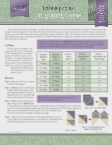 Migrating Geese- Technique Sheet