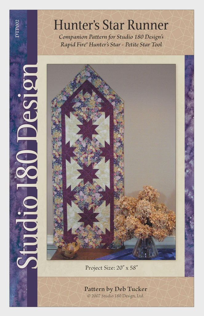 Hunter's Star Pointed Table Runner Pattern