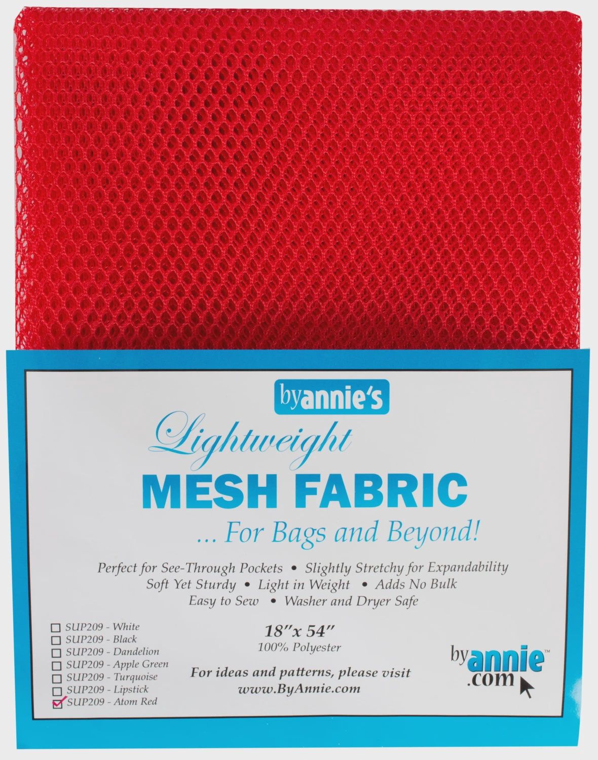 mesh fabric -atom red-byannie's