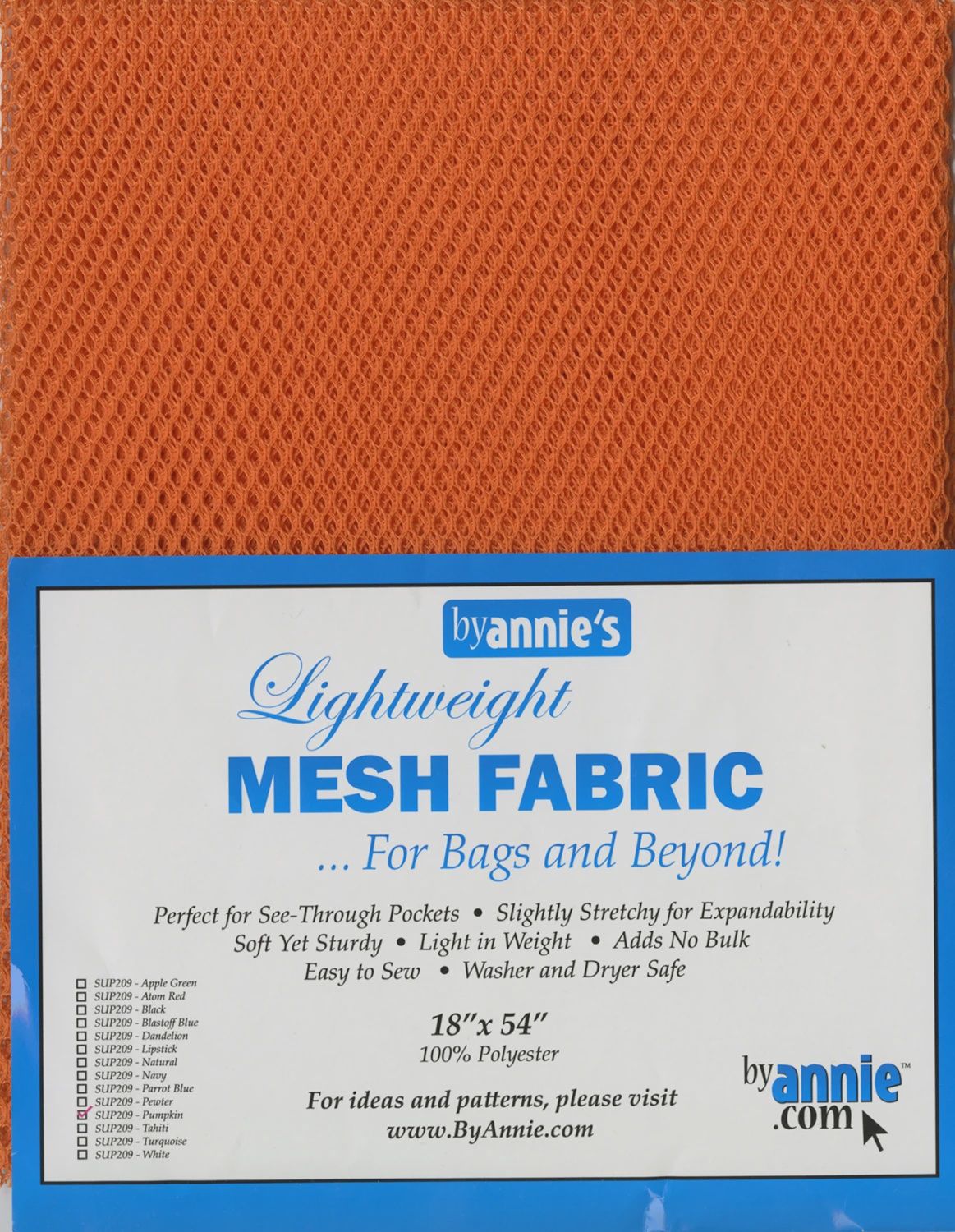mesh fabric-pumpkin byannie's