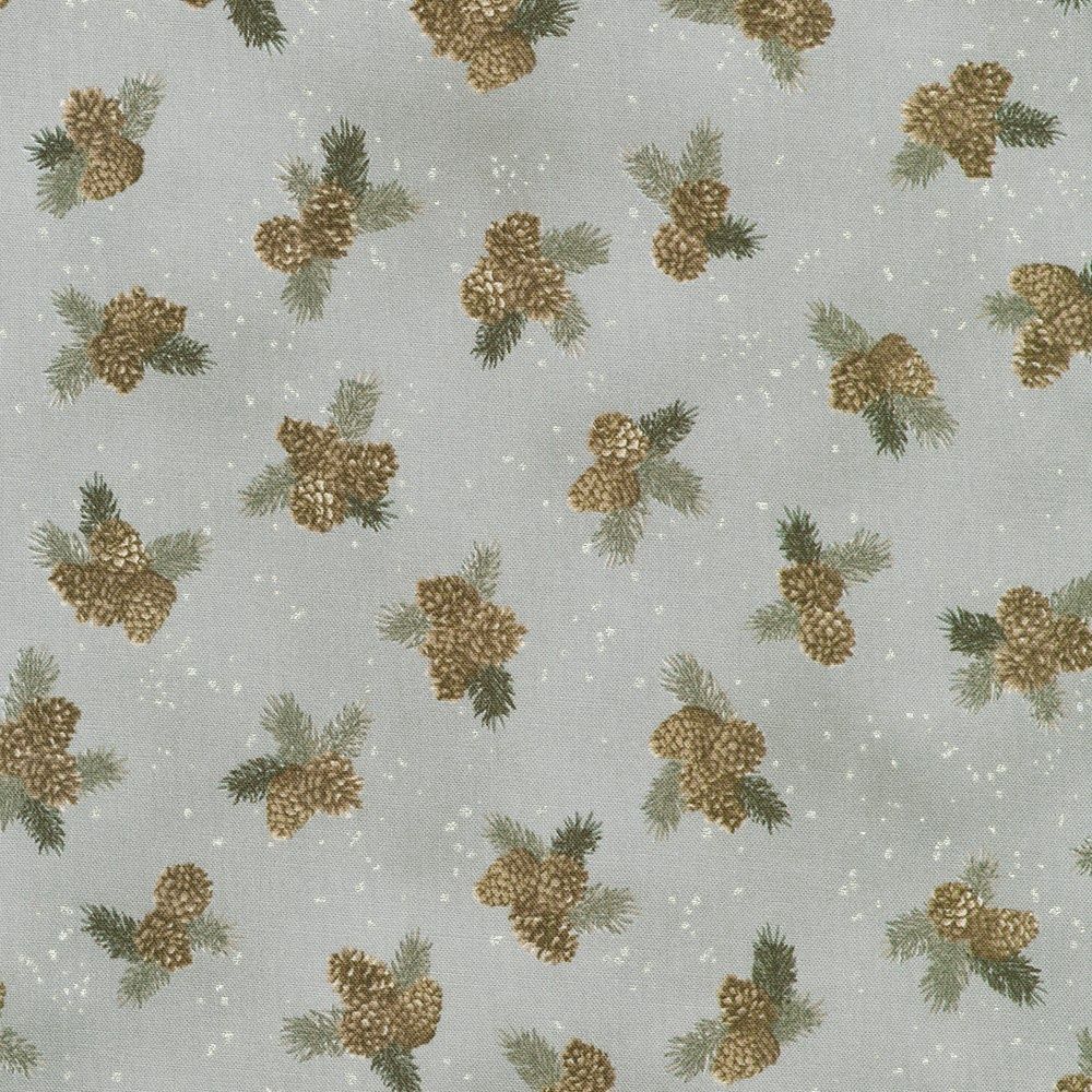Holiday Flourish Forest Glen 23707 186 Silver pine cones