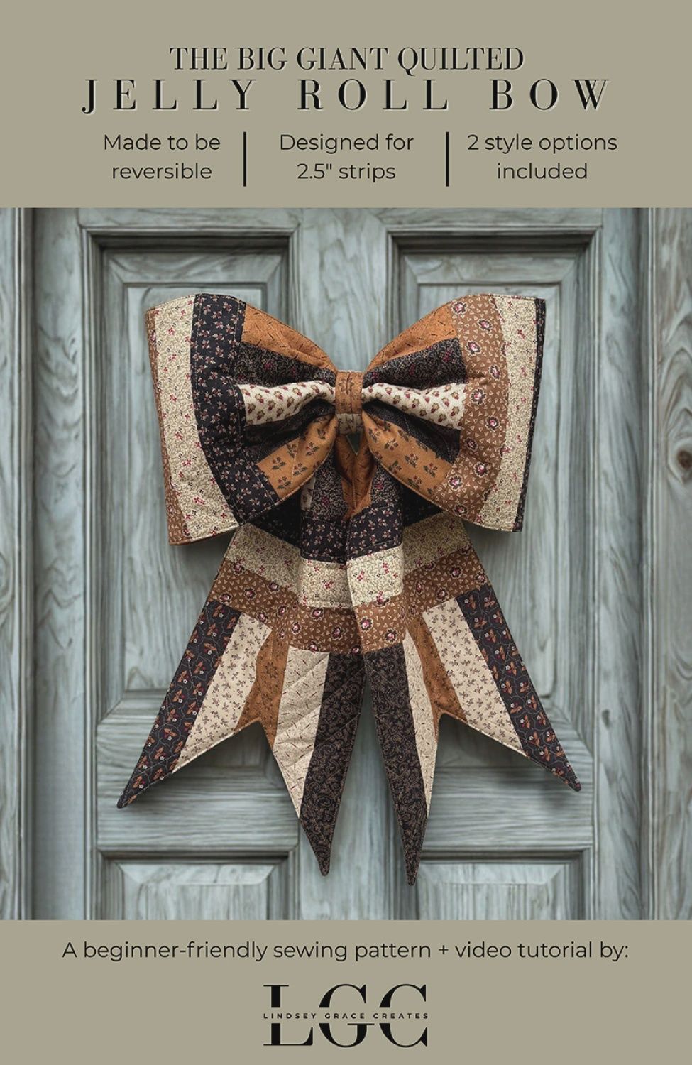 The Big Giant Quilted Bow- Jelly roll