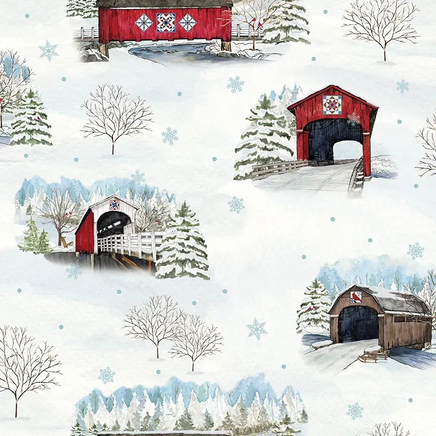 Covered Bridges in Winter-C18000- Main Snow