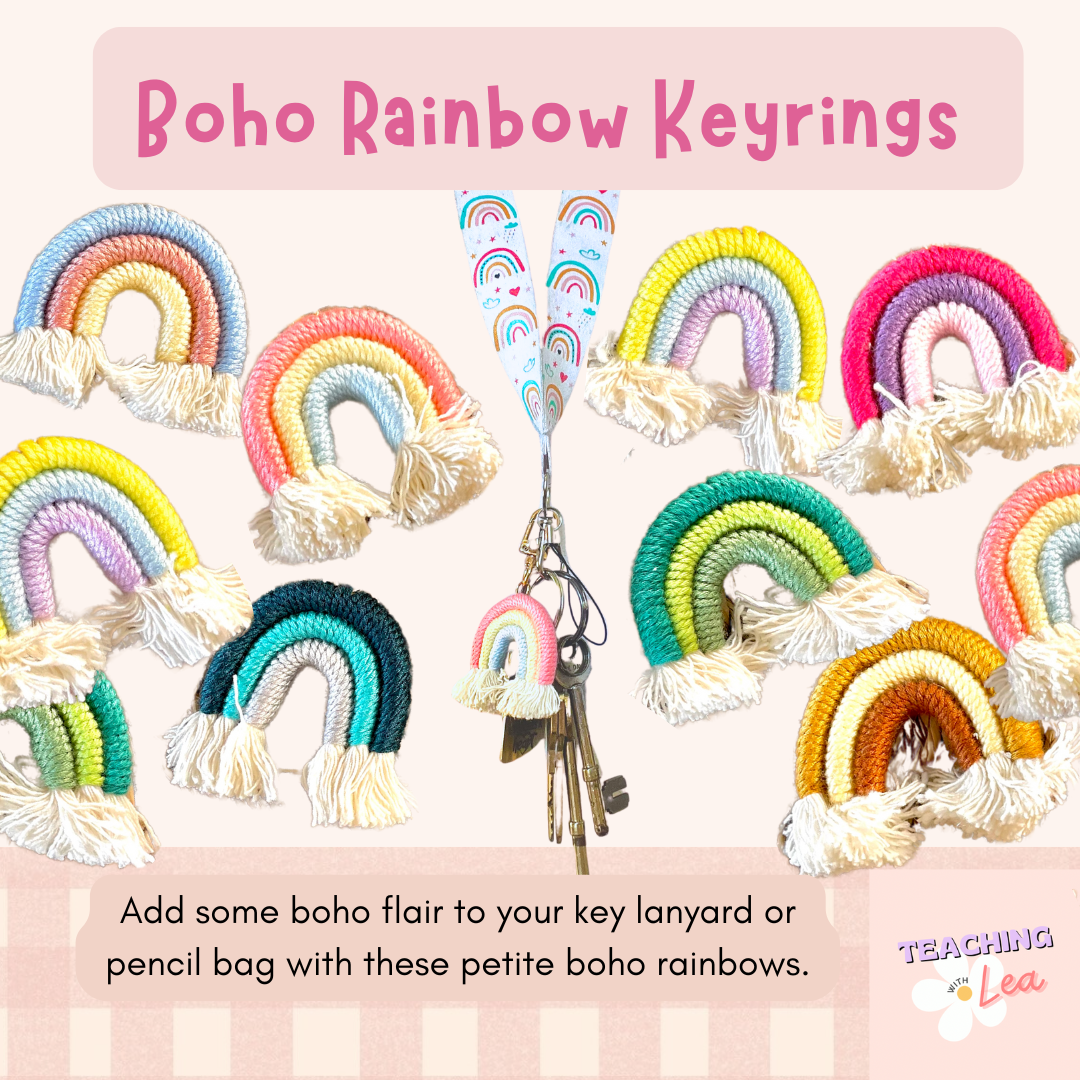 Boho Rainbow Keyrings