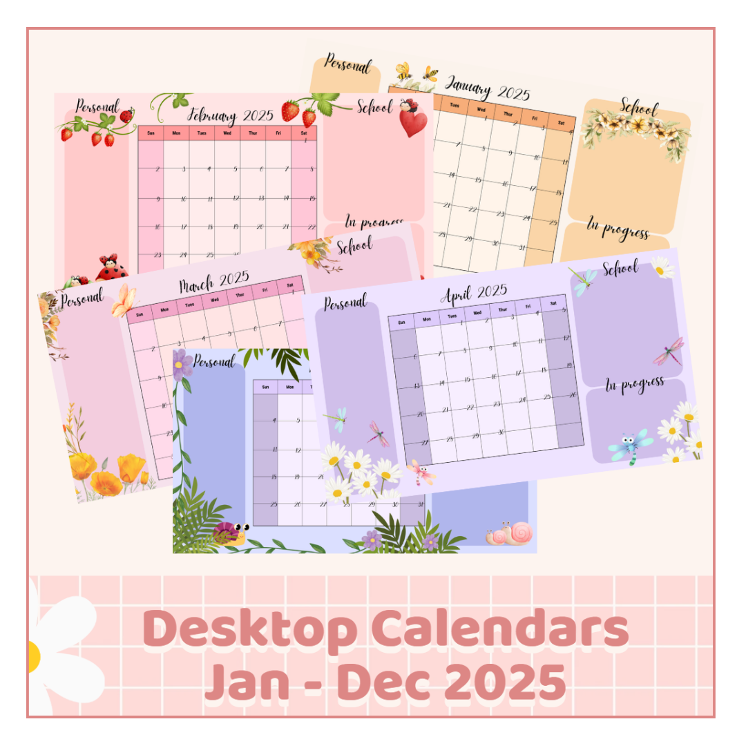 Digital Desktop Calendars 2025