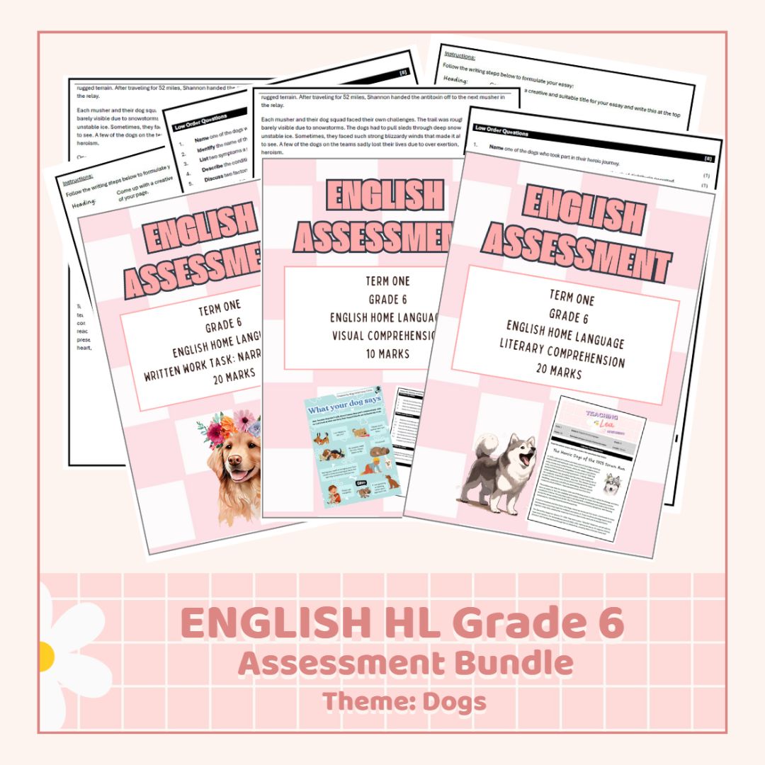 English Grade 6 Assessment Bundle