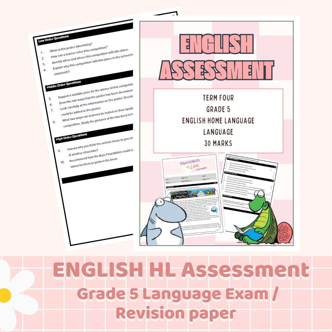 Grade 5 English Language Exam / Revision Paper