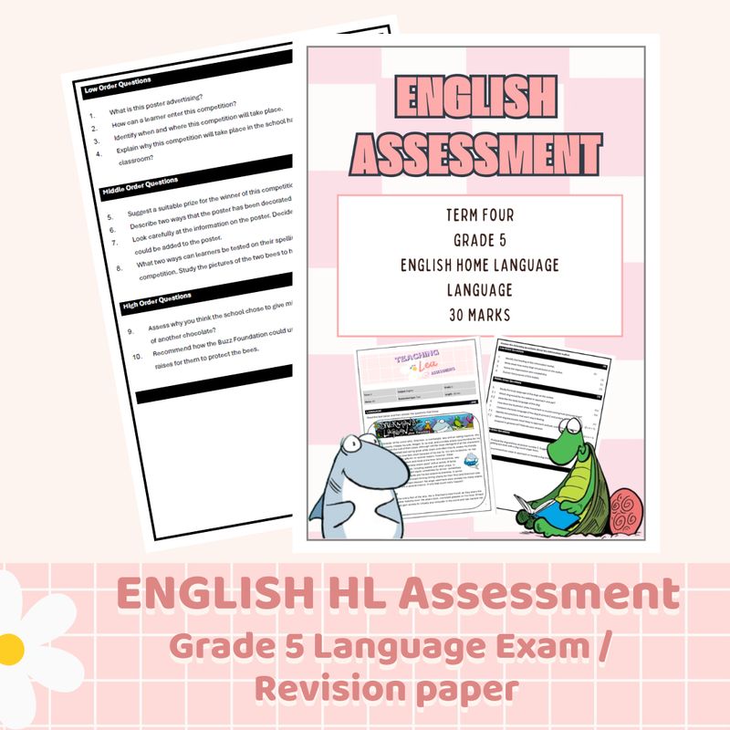 Grade 5 English Language Exam / Revision Paper