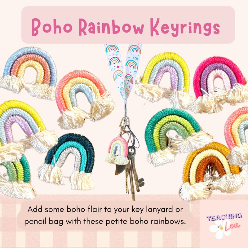 Boho Rainbow Keyrings