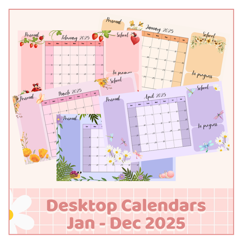 Digital Desktop Calendars 2025