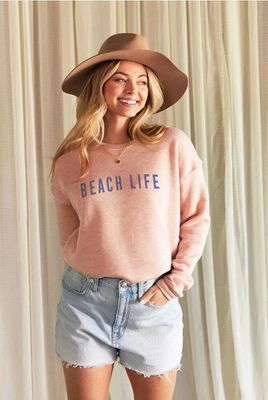 Beach Life Rose Sweatshirt