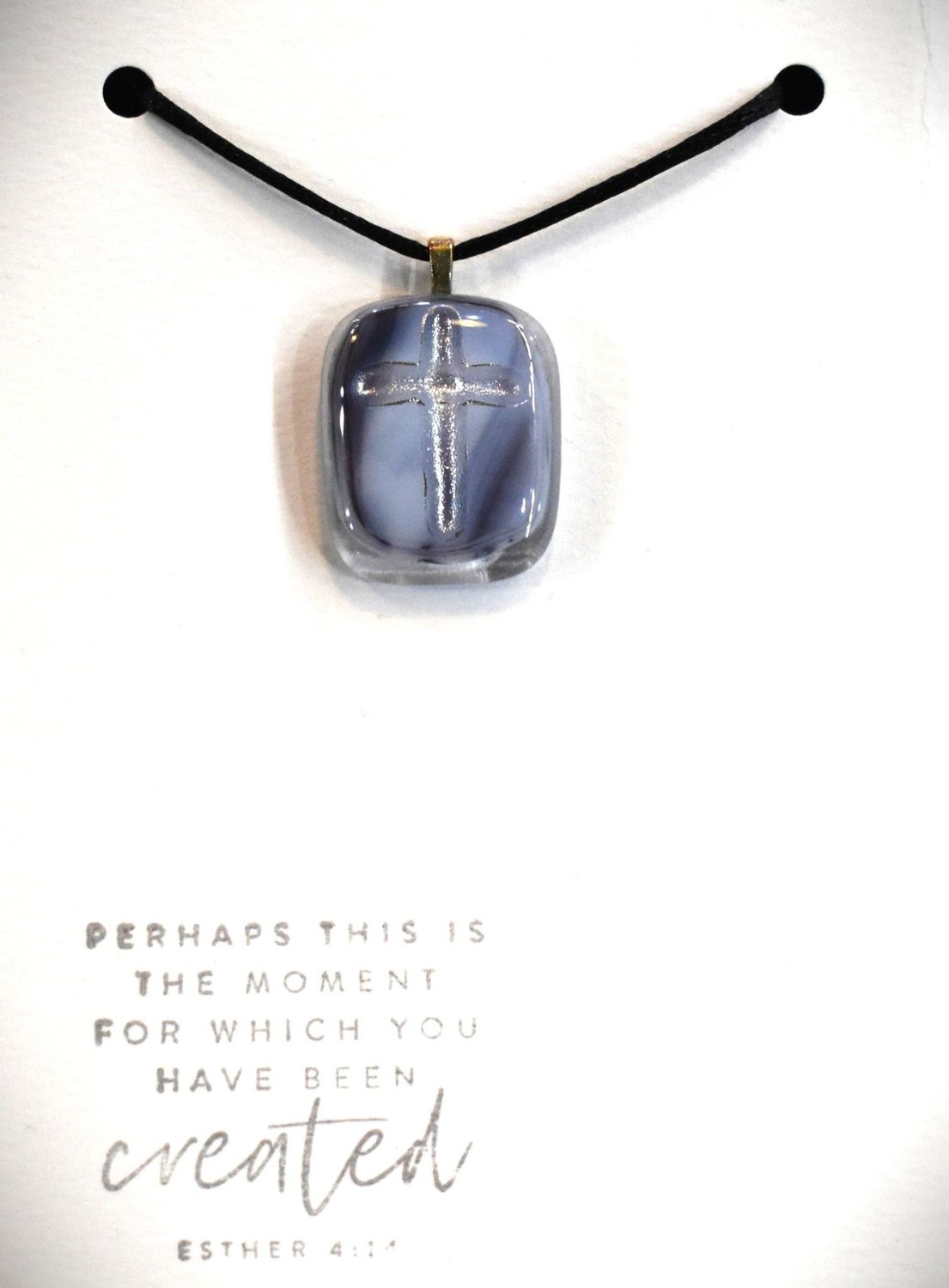 Silver Cross on Lavender Swirl Background