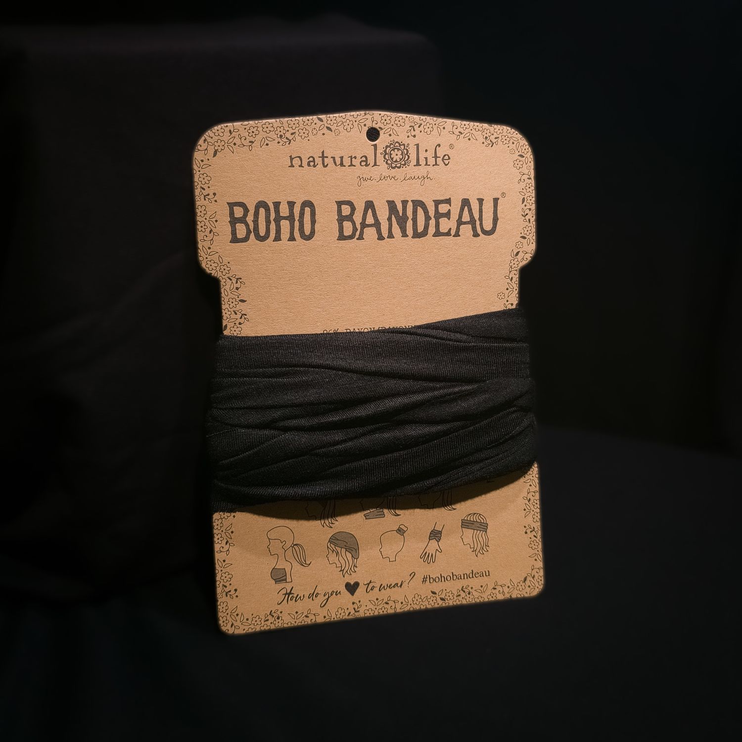 BOHO BANDEAU BLACK BBW123